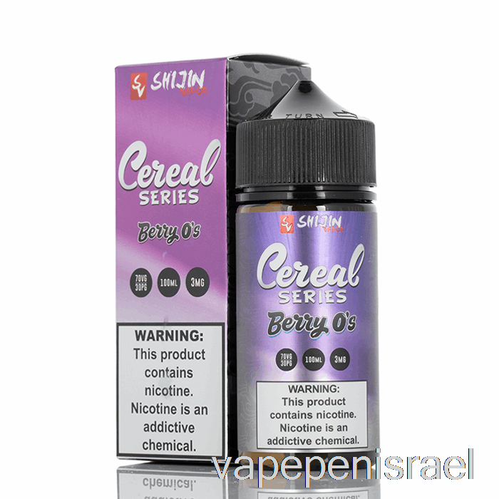 חד פעמי Vape Israel Berry O's - סדרת דגני בוקר - אדי Shijin - 100 מ"ל 0 מ"ג